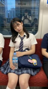 【画像】電車内で可愛いJKが寝てたんだが