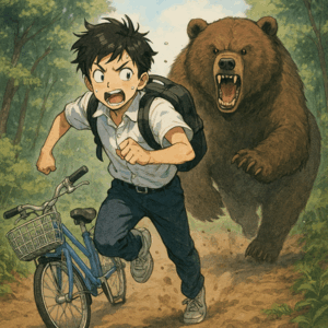 【部活動に向かっていた中２男子…】クマに追いかけられ自転車乗り捨て自宅に逃げ切る…