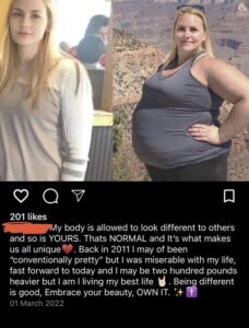 【画像】アメリカ女性「10年で体型が変わったけど、私は美しいですよ？笑」