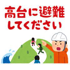 NHK、高台に避難した人達に熱中症への注意呼びかけ