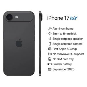 【画像】「iPhone17Air」薄すぎて心配になる