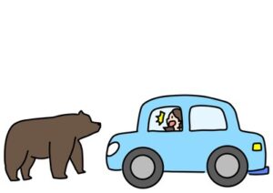 【クマと乗用車が衝突…】中国道が約11時間通行止めに…車は大破一夜明け死んだクマを運び出し規制を解除