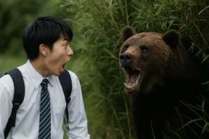 やぶからクマ…　歩いて登校中の高校生が藪から飛び出してきたクマ目撃　近くには民家や高校
