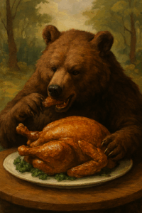 クマのしわざか　七面鳥が食われる…