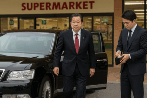 【自民党総裁選】「誰が見ても不自然」茂木前幹事長　高級車で乗りつけ、財布は秘書任せ…スーパー視察で露呈した“庶民感覚とのズレ”