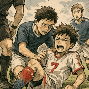 【あるある】スポーツ漫画でプレー中に主人公の怪我が悪化してギリギリの状態でプレーする展開