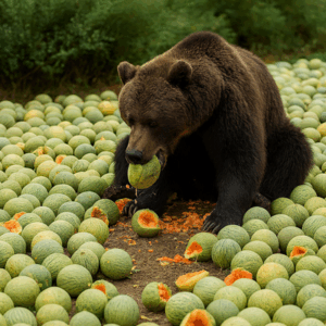 クマのしわざか　メロン２００個、食い荒らされる…