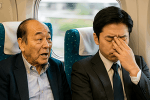 「私の若い頃はね…」新幹線で延々と話しかけてくる隣席の高齢男性を黙らせたサラリーマンの一言…