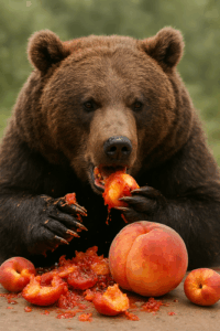 クマのしわざか　果樹園のモモ５００個食い荒される…
