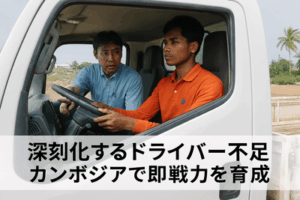 【流通】深刻化するドライバー不足　カンボジアで即戦力を育成　“日本式”交通ルールで親和性