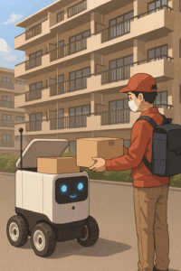 大型マンションでの配達にロボット活用の動き 宅配業界