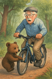 草むらから飛び出してきた子グマと自転車がぶつかる　60代男性が転倒して大けが　自ら警察に通報