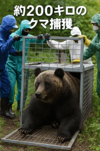 【ヒグマ速報】約200キロのクマ捕獲… 果樹園のリンゴを食い荒らしていた個体か カメラに向かって「グゥー」と威嚇