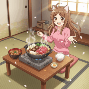 【ヒロシ】ワイルドなお家ごはんを公開「本日は、、すき焼き定食」続けて「残り汁でうどん」