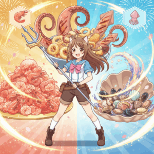 一生エビ無料 vs 一生貝無料 vs 一生イカ無料