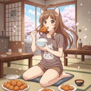 唐揚げおかずに白米食える奴wwww