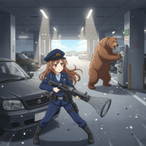 【悲報】岩手銀行本店地下駐車場にクマが侵入し現在立てこもり中！！！！！！！！！！