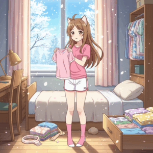 ワイ、服が半袖しかない