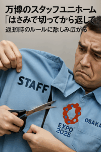 万博のスタッフユニホーム「はさみで切ってから返して」　返却時のルールに悲しみ広がる