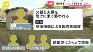 【画像】クマに襲われて人を助けに入って死んだ30代男性の死因がヤバいｗ