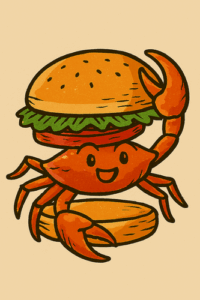 【ドムドムがやりやがったwww】カニを「丸ごと」挟んだバーガーが登場www