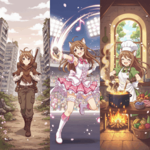 最近のアニメは荒廃した世界でゆるい旅、アイドルで殴り合いのバトル、異世界飯