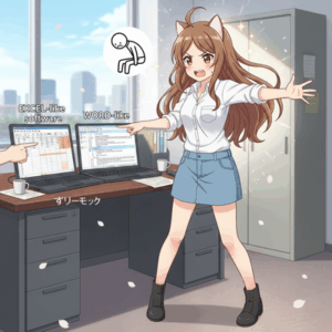 ぼく「word使え」バカ「EXCELでもできる、Wordいらない、EXCELでやる」ぼく「……」