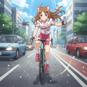 チャリカス「どんなに危なくても車道走らなきゃ！（謎の使命感）」