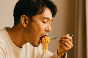 パスタをフォークで食べてる奴さ素直になれよ