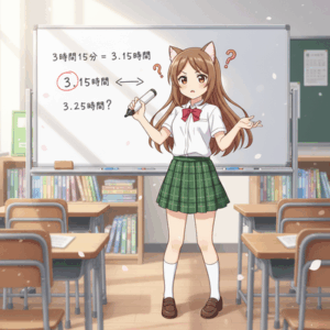 「3時間15分が3.15時間っておかしくないですか？3.25時間でしょ」⇐意味がわからない人が続出