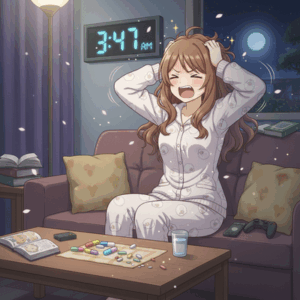 眠剤飲んだのに眠れないンゴWWW