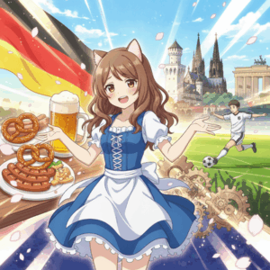 ドイツ(食べ物うまいです、観光名所多いです、サッカー強いです、勤勉な国民性です)←この国