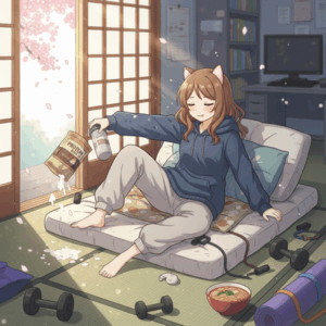 筋肉が落ちすぎて何もできない。もう半分寝たきりや