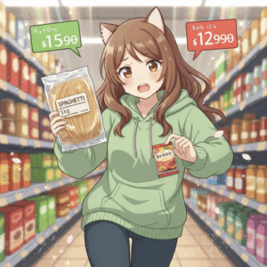 パスタ1kg88円←お、ええやん。パスタソース1袋168円←高すぎィ！