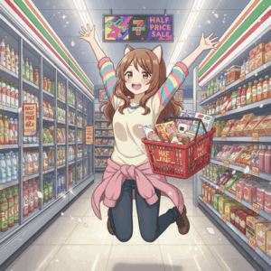 セブンイレブンで半額セールやるぞ＼＼\٩( 'ω' )و //／／