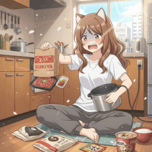 (´・ω・｀)すき家で牛皿買ってきたけどご飯家に無かった