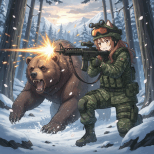 熊は猟銃でも一撃で仕留めるのは難しい、なら自衛隊のライフル銃ならどうだろうか？