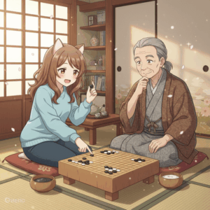 おじいちゃんに囲碁を教えてるんだけど