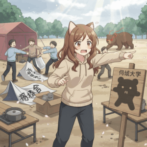 「怖い」宮城大学にクマ出没 学生校内待機　芋煮会場は「熊キャンセル」で打撃　客足３分の１