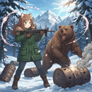 【疑問】サブマシンガンが「羆（ヒグマ）」に効かないってマジなの？ドラム缶を穴だらけにする威力なんだぜ？