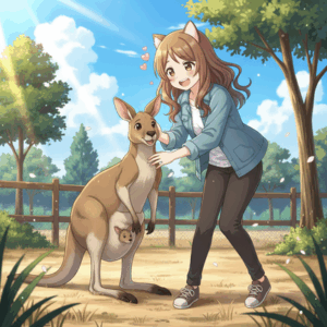 【小西真奈美】初めてカンガルーに触れ「柔らかい…そしてめちゃくちゃ可愛い♥」