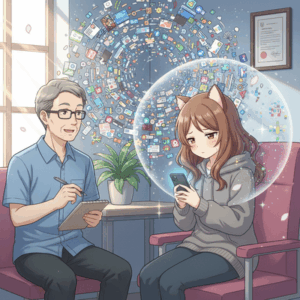 精神科医「スマホで何時間も何してるの？」ワイ「5chとか」精神科医「あのね、