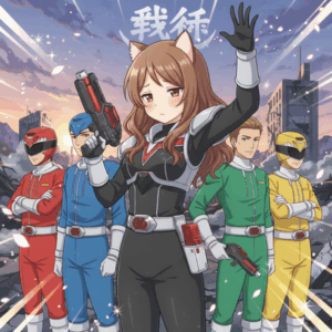 今の戦隊のブラックが降板して男だけになった