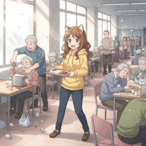 悲報　市役所食堂、乞老人に占拠され終了