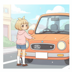 baby in carってステッカーあるやん