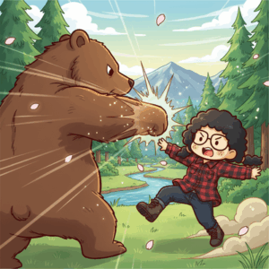 【悲報】ヒグマの右フック、あまりにも速すぎる