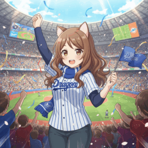 中日ドラゴンズ　1試合平均35000人、名古屋グランパス　1試合平均32000人