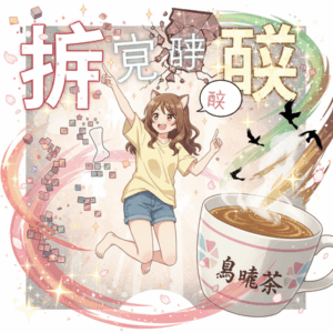 「捗る」←「歩」じゃない　「完璧」←壁じゃない　「烏龍茶」←鳥じゃない