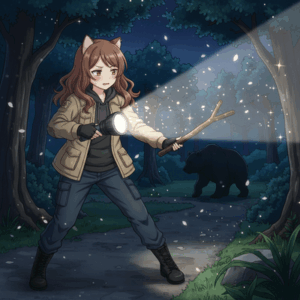 【悲報】ニートワイ33歳、追い出し回避のため毎晩のクマパトロールを課される