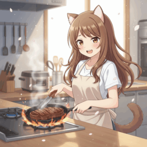 米炊けたからステーキ焼くぞ